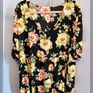 Floral knee length dress